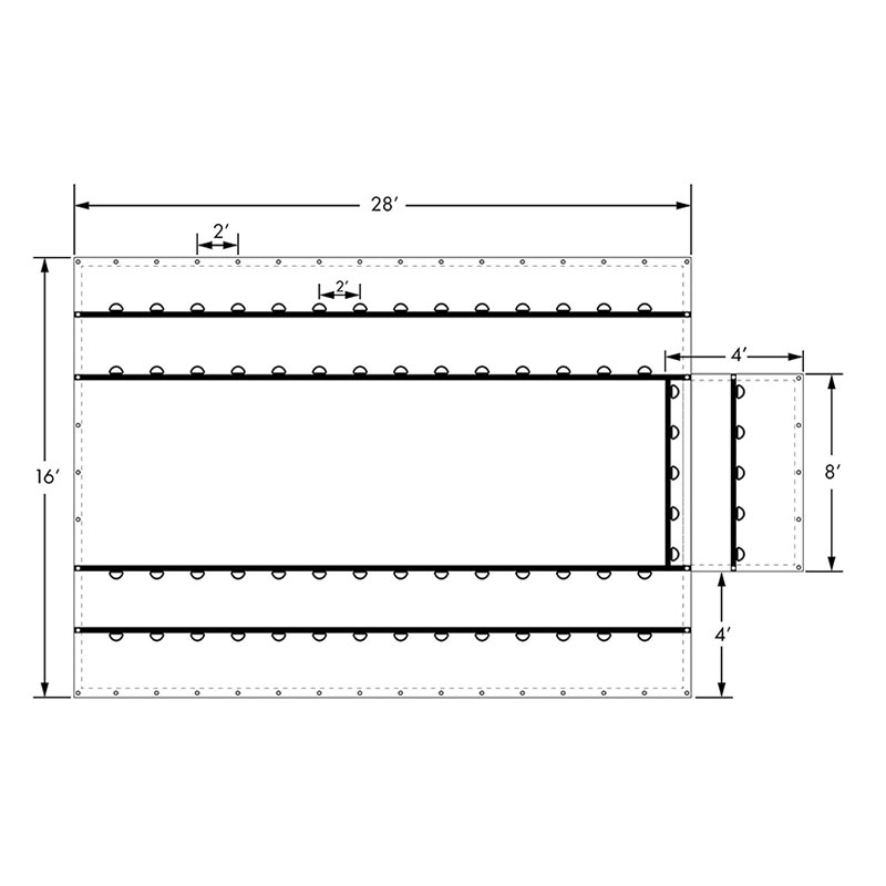 Pokrivni materijal visokih performansi posebno Heavy Duty Lumber Black Tarp